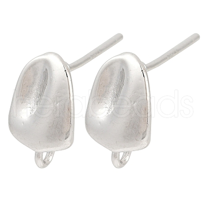 Brass Stud Earring Findings KK-Z099-03P-1
