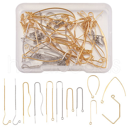 Brass Stud Earring Findings KK-TA0007-75-1
