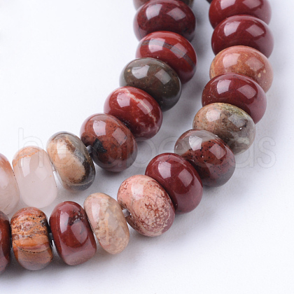 Natural Red Jasper Beads Strands G-R403-4x6-06-1