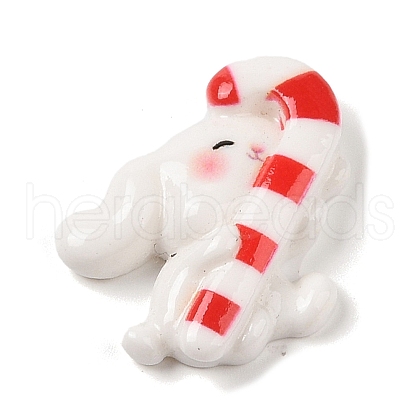 Christmas Rabbit Theme Opaque Resin Decoden Cabochons RESI-S397-01A-1