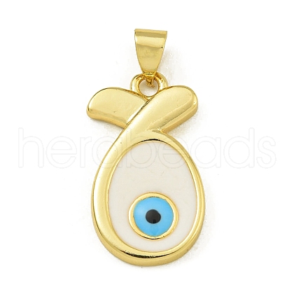 Rack Plating Brass Enamel Pendants KK-U029-12G-1