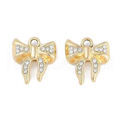 Alloy Rhinestone Pendants FIND-M018-20G-1