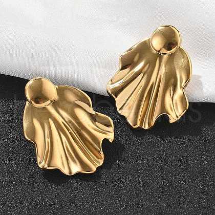 304 Stainless Steel Studs Earrings for Women EJEW-K306-25G-1