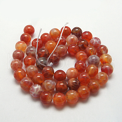 Natural Fire Crackle Agate Beads Strands G-G212-16mm-10-1