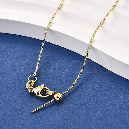 1MM Brass Cardano Chain Adjustable Slider Necklaces NJEW-M108-31G-1