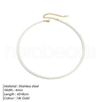 Elegant High-Quality Non-Fading Round Shell Pearl Beaded Heart Pendant Necklaces for Women VI2074-3-1