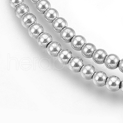 Electroplate Non-magnetic Synthetic Hematite Beads Strands G-A170-04E-P-1