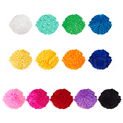 MAYJOYDIY US 13Pcs 13 Colors DIY Doll Craft Polyester Pom Pom Ball DIY-MA0006-36-1