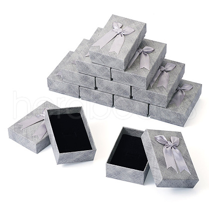 Rectangle Paper Jewelry Set Storage Gift Boxes with Bowknot CON-TAC0014-12A-1