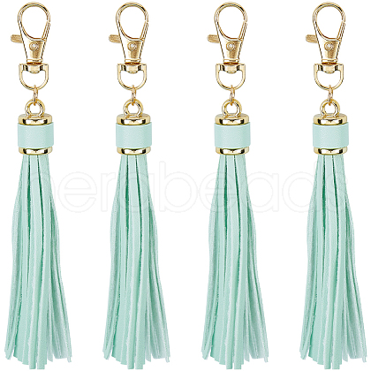 SUNNYCLUE 4Pcs PU Leather Pendant Decorations AJEW-SC0003-23B-1