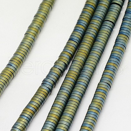 Electroplate Non-magnetic Synthetic Hematite Beads Strands G-J164B-2mm-08-1