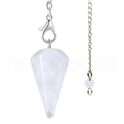 Natural Quartz Crystal Dowsing Pendulums G-PW0007-006A-1