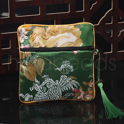 Square Chinese Style Cloth Tassel Bags PW-WG62144-12-1
