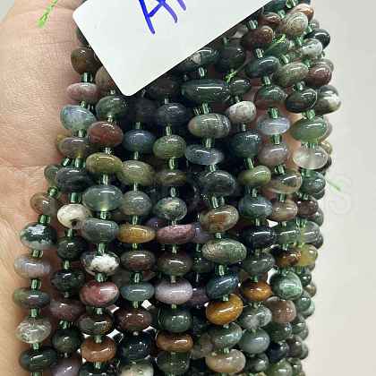 Natural Indian Agate Beads Strands G-RM250109-A15-1