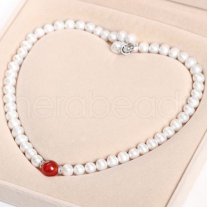 Mother's Day Jewellery Natural Freshwater Pearl Beaded Necklaces for Women WGE4EAE-37-1