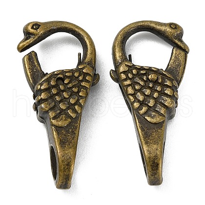 Tibetan Style Alloy Lobster Claw Clasps TIBE-T002-26AB-NR-1