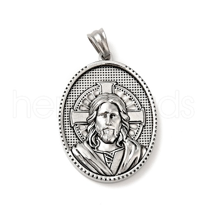 Tibetan Style 304 Stainless Steel Pendants STAS-G275-09AS-1