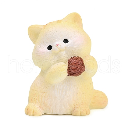 Resin Cat Shape Display Decoration DJEW-F027-03-1