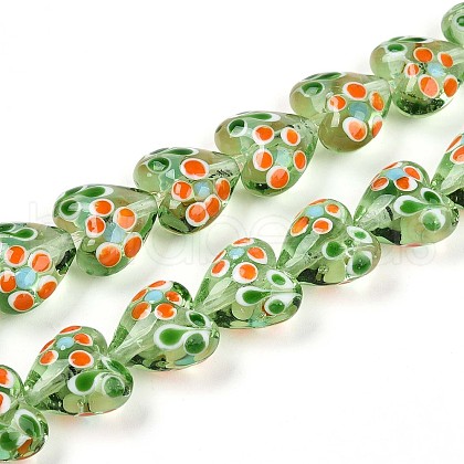 Handmade Lampwork Beads Strands LAMP-N028-02D-1
