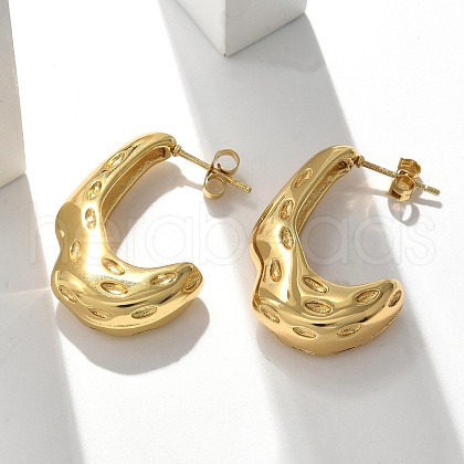 304 Stainless Steel Stud Earrings EJEW-S253-06G-1