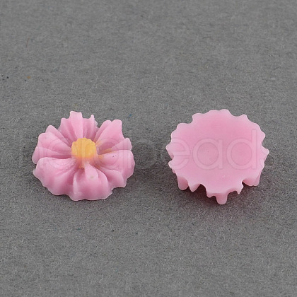 Flatback Hair & Costume Accessories Ornaments Scrapbook Embellishments Resin Flower Daisy Cabochons CRES-Q102-04-1