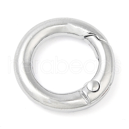 Rack Plating Brass Spring Gate Rings KK-Q781-13P-1