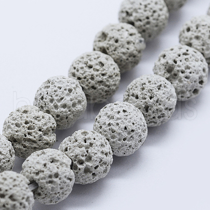 Natural Lava Rock Beads Strands G-P349-01-8mm-1