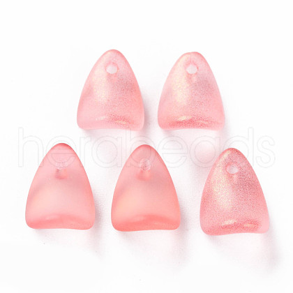 Transparent Spray Painted Imitation Jade Glass Charms GLAA-T016-36-F02-1