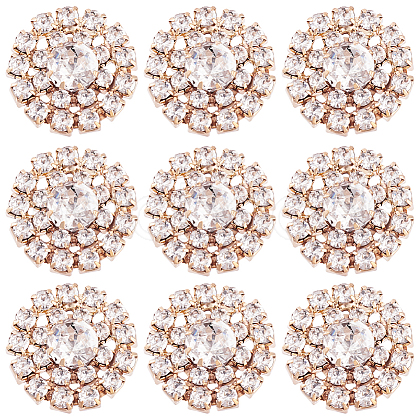 AHADERMAKER 30Pcs Alloy Rhinestone Cabochons ALRI-GA0001-09KCG-1