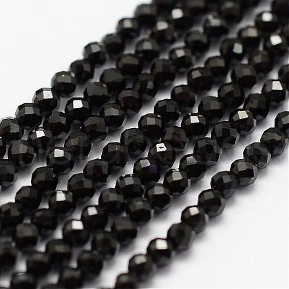 Natural Black Spinel Beads Strands G-K185-09-1