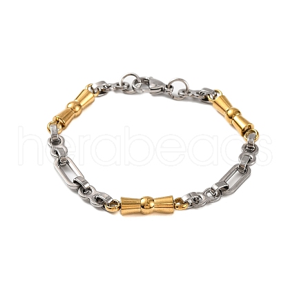 201 Stainless Steel Link Chain Bracelets BJEW-B078-128GP-1