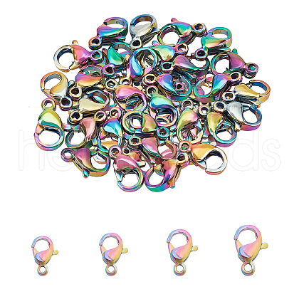 Unicraftale PVD Vacuum Plating 304 Stainless Steel Lobster Claw Clasps STAS-UN0005-15-1