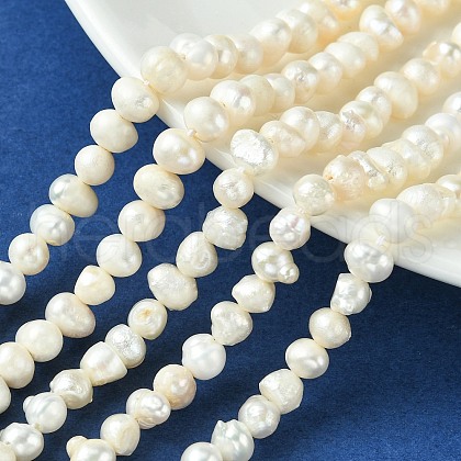 Natural Cultured Freshwater Pearl Beads Strands PEAR-N013-05H-1