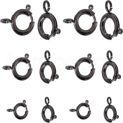 Unicraftale 304 Stainless Steel Smooth Surface Spring Ring Clasps STAS-UN0010-37B-1