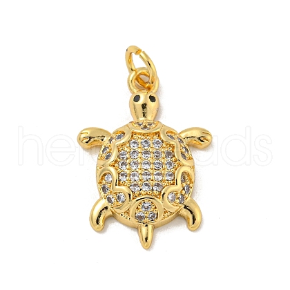 Brass Micro Pave Cubic Zirconia Pendants KK-N254-129B-G-1