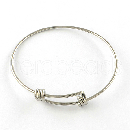 Adjustable 201 Stainless Steel Expandable Bangle Making STAS-R069-03-1