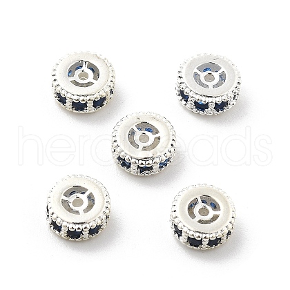 Brass Micro Pave Cubic Zirconia Beads KK-R216-10A-S02-1