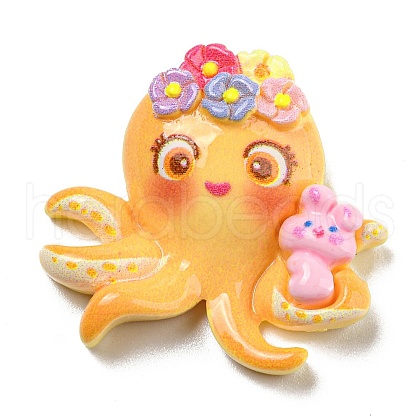 Cute Opaque Resin Cabochons RESI-Q220-03C-1