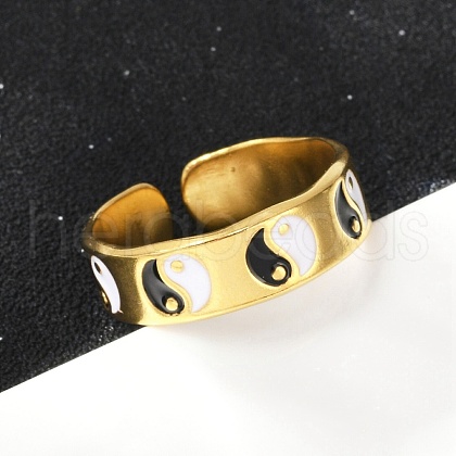 304 Stainless Steel Adjustable Cuff Rings RJEW-Q015-01G-C-1