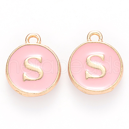 Golden Plated Alloy Enamel Charms ENAM-S118-07S-1