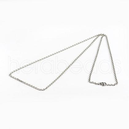 304 Stainless Steel Necklaces NJEW-D265-02P-1