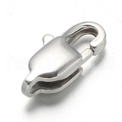 Tarnish Resistant 304 Stainless Steel Lobster Claw Clasps STAS-F094-05D-P-1