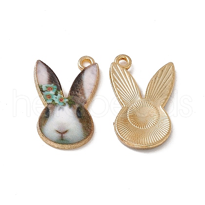 Rack Plating Alloy Enamel Pendants ENAM-K050-04C-1