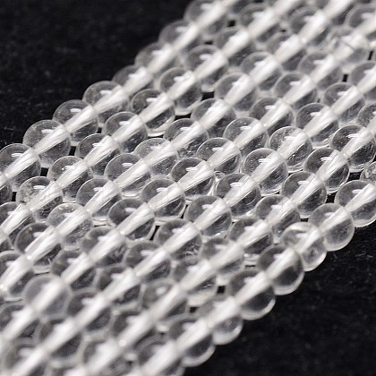 Natural Quartz Crystal Bead Strands G-G735-21-4mm-A-1