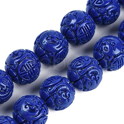 Synthetic Coral Carved Beads Strands CORA-M001-20B-1