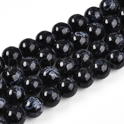 Baking Painted Glass Beads Strands DGLA-N008-10mm-10-1