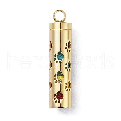 Ion Plating(IP) Openable 304 Stainless Steel Perfume Bottle Pendants STAS-D097-07G-1