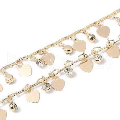 Handmade Brass & Rhinestone Chains CHC-Z001-15KCG-02-1