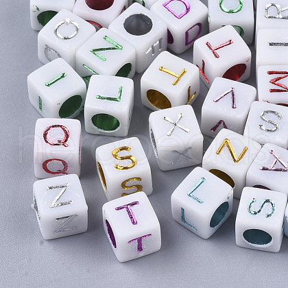 Plated Acrylic Beads MACR-S299-052A-1