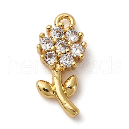 Brass Micro Pave Cubic Zirconia Pendants KK-I276-04G-02-1